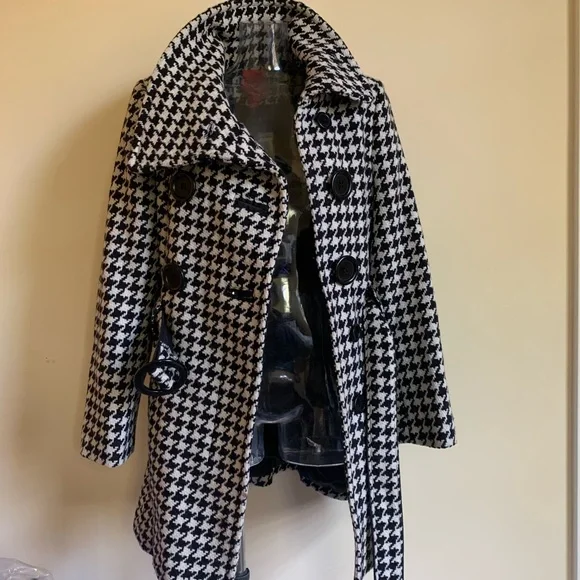ESPRIT Double Breasted Houndstooth Peacoat - Picture 7 of 12